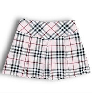 Y2K 2000s Luxury Burberry Pink Nova Check Mini Skirt Sz 5/XS